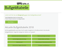 Tablet Screenshot of bussgeldtabelle.org